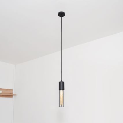 Lustra ar auklu MELODY 1xE27/15W/230V melna
