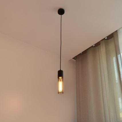 Lustra ar auklu MELODY 1xE27/15W/230V melna