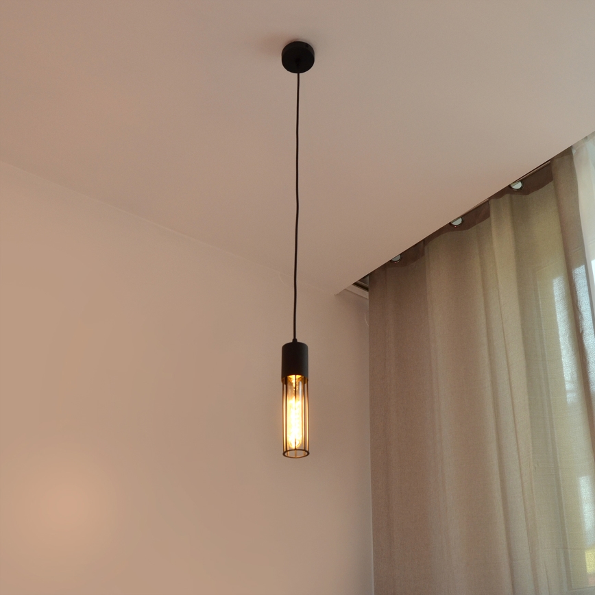 Lustra ar auklu MELODY 1xE27/15W/230V melna