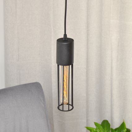 Lustra ar auklu MELODY 1xE27/15W/230V melna