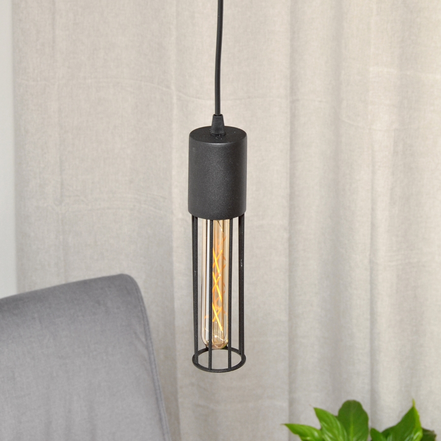 Lustra ar auklu MELODY 1xE27/15W/230V melna