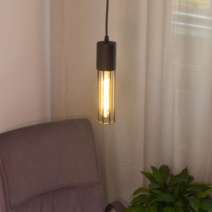 Lustra ar auklu MELODY 1xE27/15W/230V melna