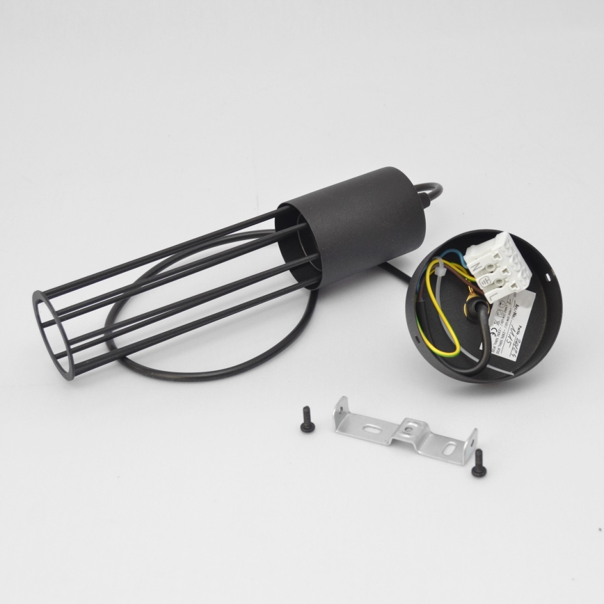Lustra ar auklu MELODY 1xE27/15W/230V melna