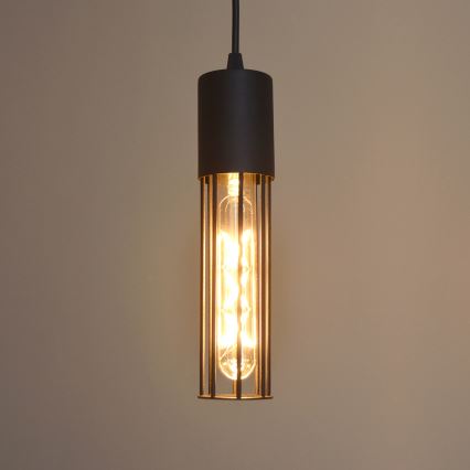 Lustra ar auklu MELODY 2xE27/15W/230V melna