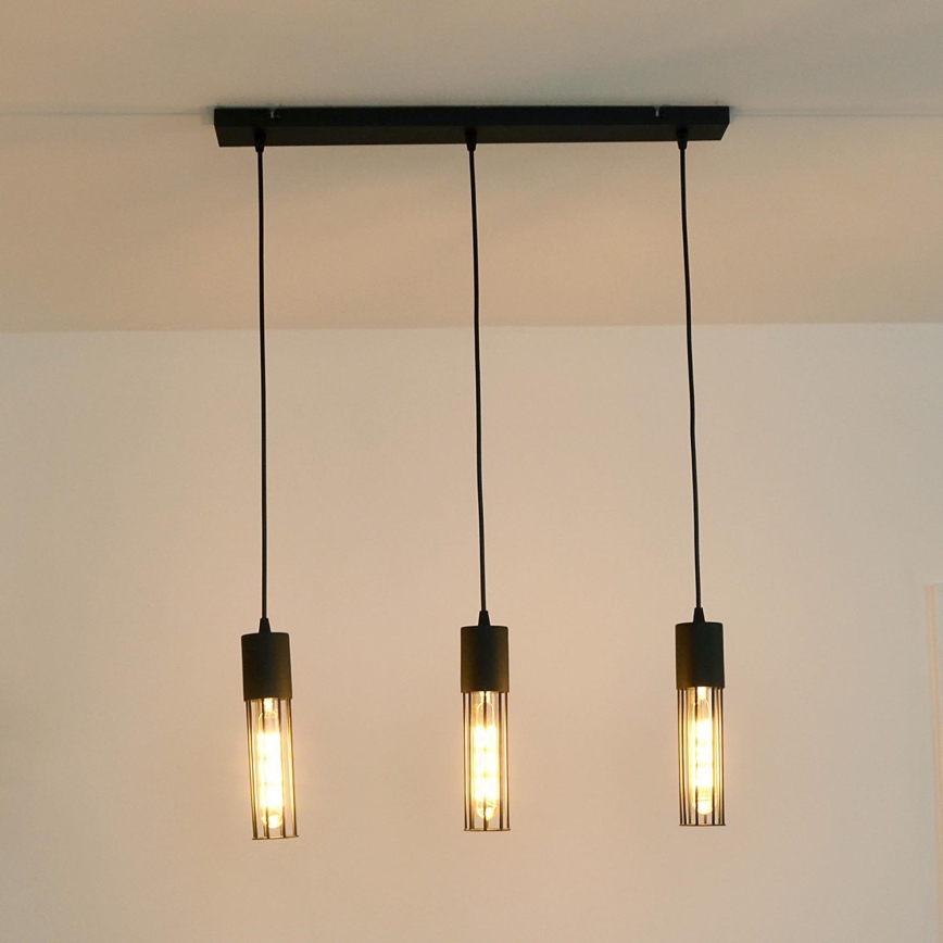 Lustra ar auklu MELODY 3xE27/15W/230V melna