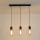 Lustra ar auklu MELODY 3xE27/15W/230V melna