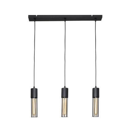 Lustra ar auklu MELODY 3xE27/15W/230V melna