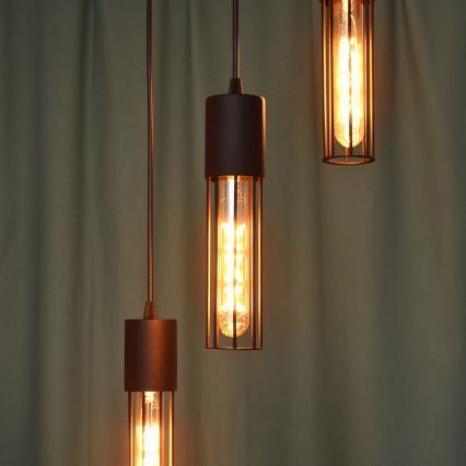 Lustra ar auklu MELODY 3xE27/15W/230V melna