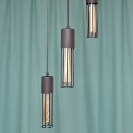 Lustra ar auklu MELODY 3xE27/15W/230V melna