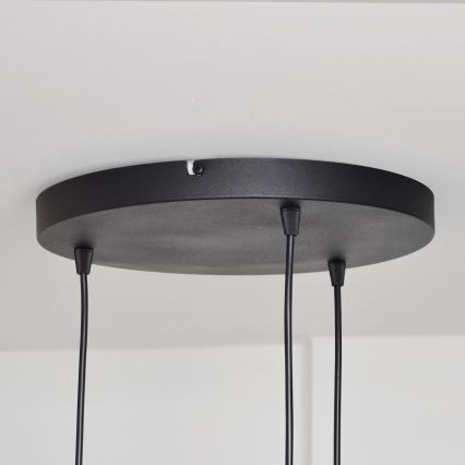 Lustra ar auklu MELODY 3xE27/15W/230V melna