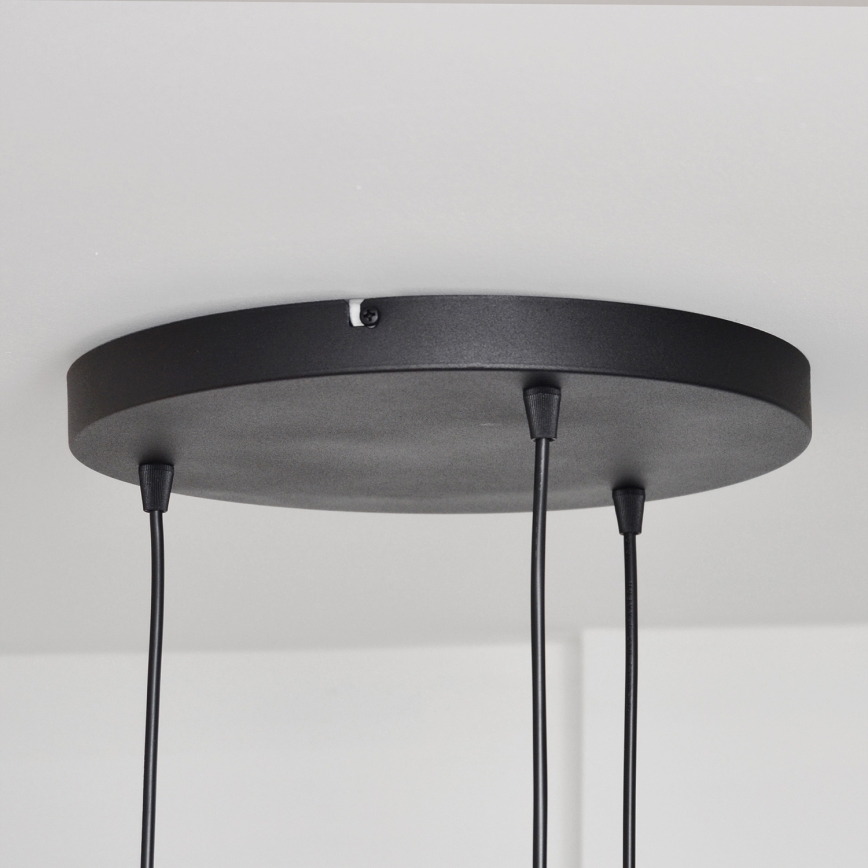 Lustra ar auklu MELODY 3xE27/15W/230V melna