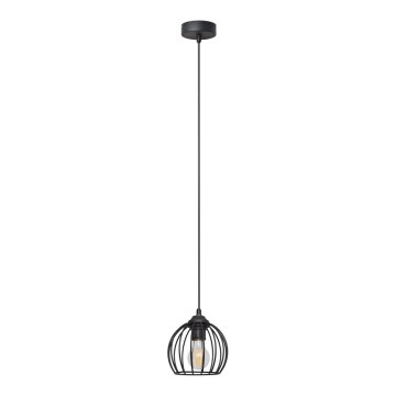 Lustra ar auklu MERCURE 1xE27/15W/230V diametrs 16 cm melna
