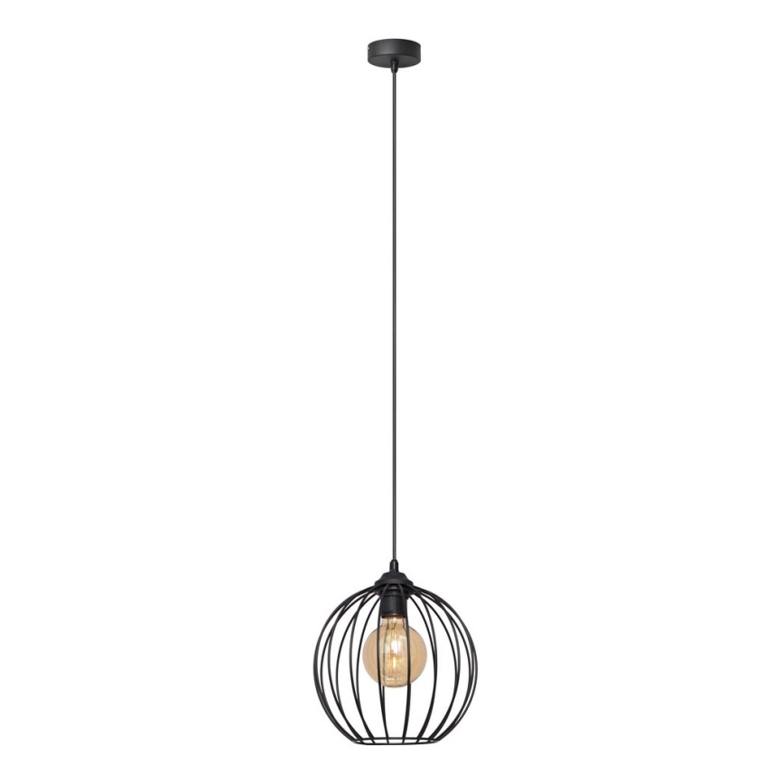 Lustra ar auklu MERCURE 1xE27/15W/230V diametrs 24 cm melna