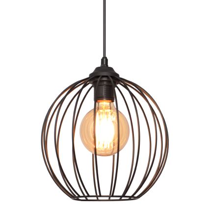 Lustra ar auklu MERCURE 1xE27/15W/230V diametrs 24 cm melna
