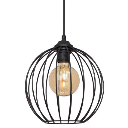 Lustra ar auklu MERCURE 1xE27/15W/230V diametrs 24 cm melna
