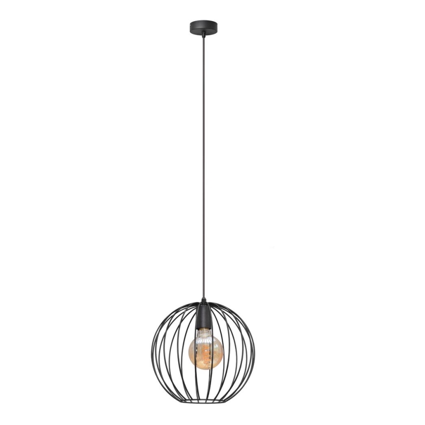 Lustra ar auklu MERCURE 1xE27/15W/230V diametrs 30 cm melna
