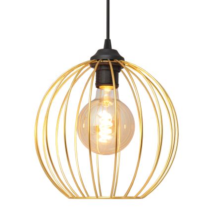 Lustra ar auklu MERCURE 1xE27/15W/230V zelta/melna