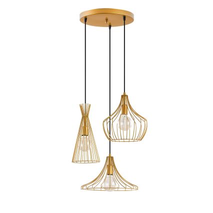 Lustra ar auklu MEZOPOTAMYA 3xE27/40W/230V zelta