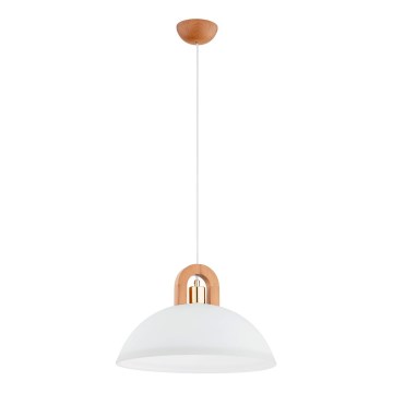 Lustra ar auklu MIGOT 1xE27/15W/230V bēša/zelta