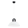 Lustra ar auklu MIGOT 1xE27/15W/230V melna/spīdīgi hromēts