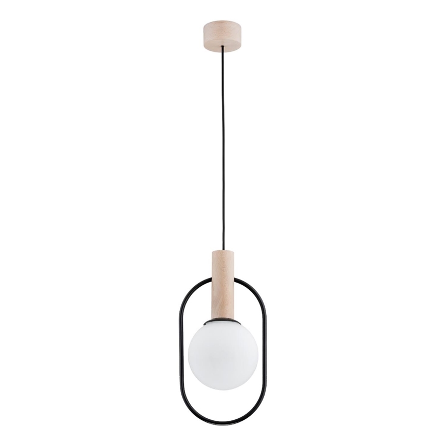 Lustra ar auklu MIKI 1xE14/10W/230V melna/bēša