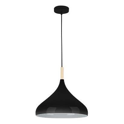 Lustra ar auklu MIKO 1xE27/60W/230V d. 32 cm melna