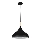 Lustra ar auklu MIKO 1xE27/60W/230V d. 32 cm melna