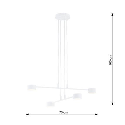 Lustra ar auklu MODUS 4xGX53/10W/230V balta