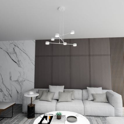 Lustra ar auklu MODUS 6xGX53/10W/230V balta