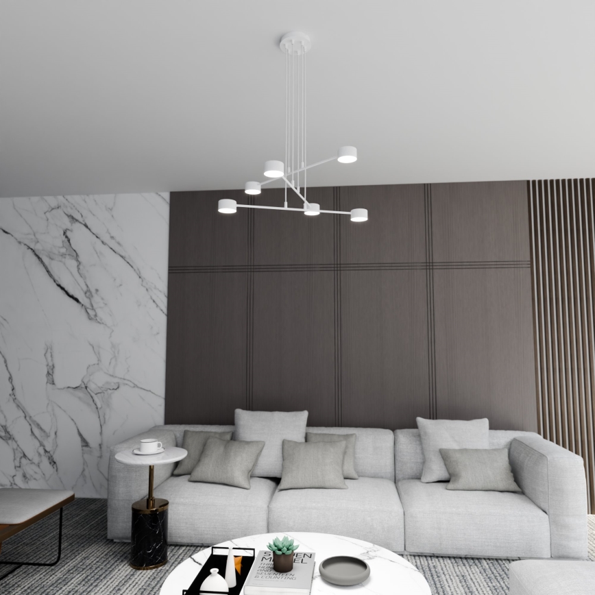 Lustra ar auklu MODUS 6xGX53/10W/230V balta