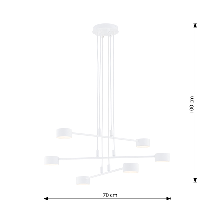 Lustra ar auklu MODUS 6xGX53/10W/230V balta