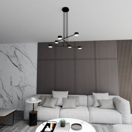 Lustra ar auklu MODUS 6xGX53/10W/230V melna