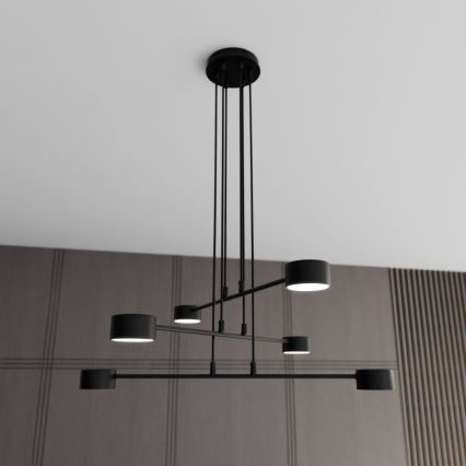 Lustra ar auklu MODUS 6xGX53/10W/230V melna