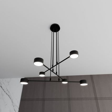 Lustra ar auklu MODUS 6xGX53/10W/230V melna