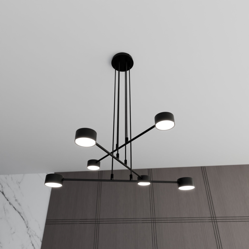 Lustra ar auklu MODUS 6xGX53/10W/230V melna