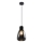 Lustra ar auklu MOLDO 1xE27/40W/230V melna/dūmakains melna