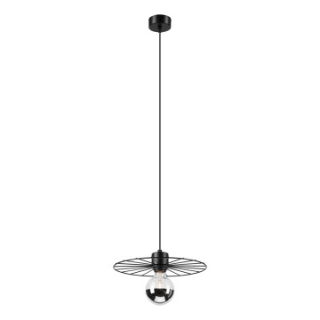 Lustra ar auklu MONTANA 1xE27/15W/230V d. 30 cm melna