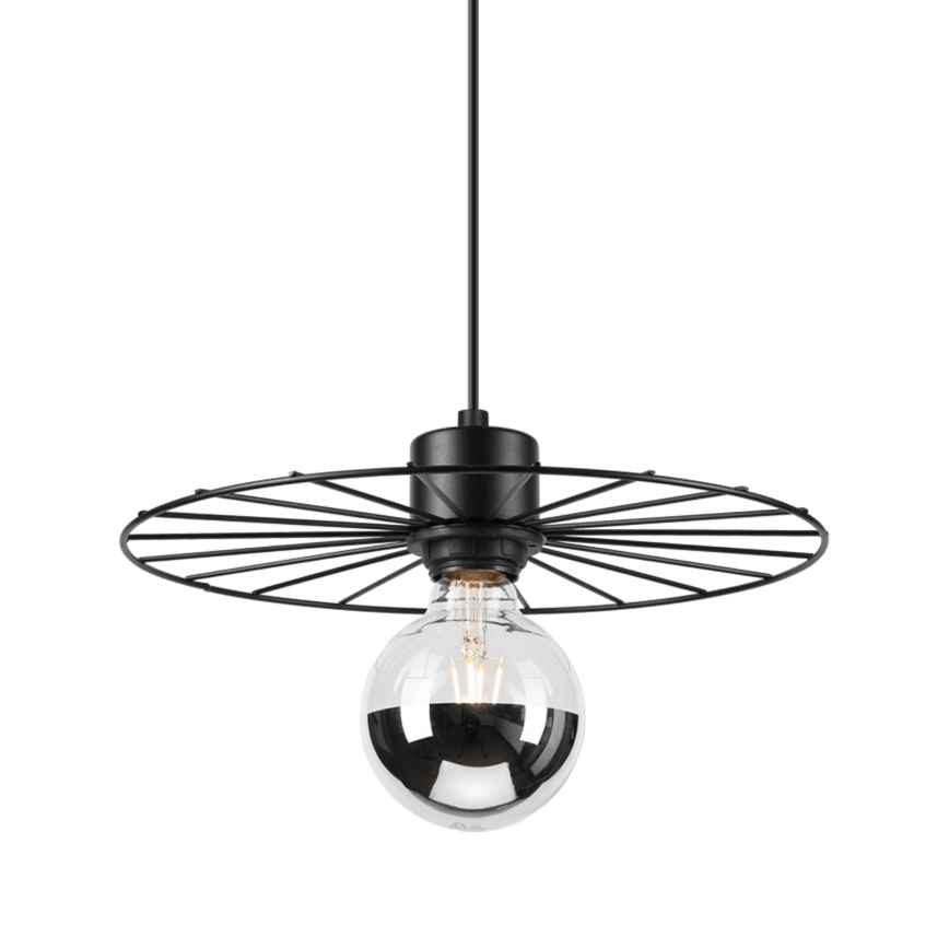 Lustra ar auklu MONTANA 1xE27/15W/230V d. 30 cm melna