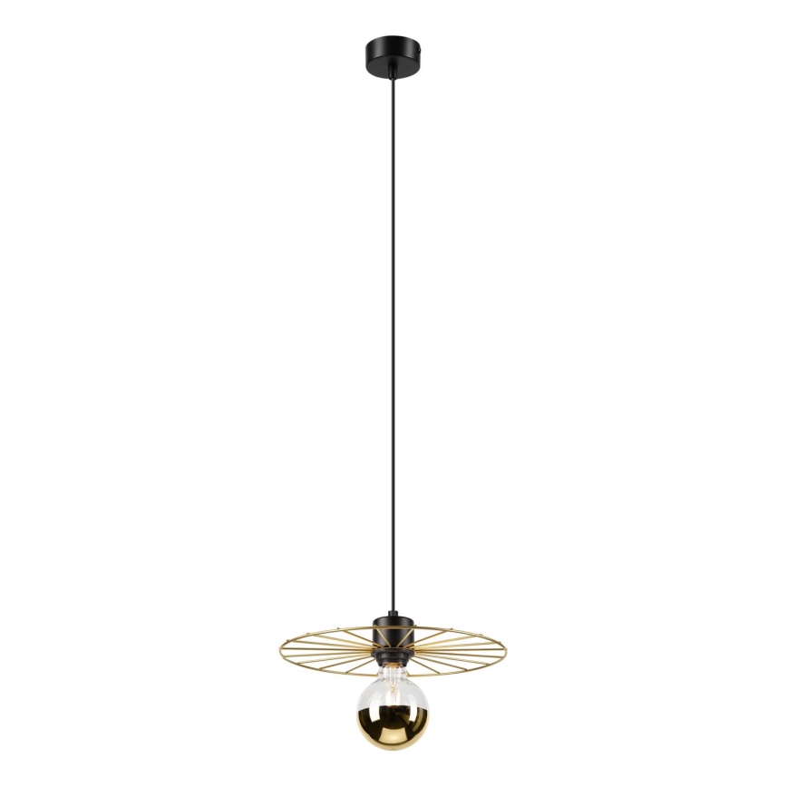 Lustra ar auklu MONTANA 1xE27/15W/230V d. 30 cm zelta/melna