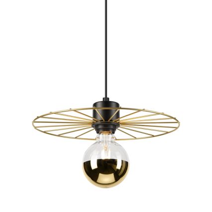 Lustra ar auklu MONTANA 1xE27/15W/230V d. 30 cm zelta/melna