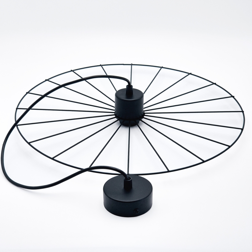 Lustra ar auklu MONTANA 1xE27/15W/230V d. 45 cm melna