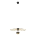 Lustra ar auklu MONTANA 1xE27/15W/230V d. 45 cm zelta/melna