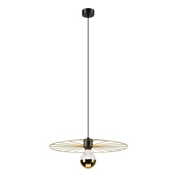 Lustra ar auklu MONTANA 1xE27/15W/230V d. 45 cm zelta/melna