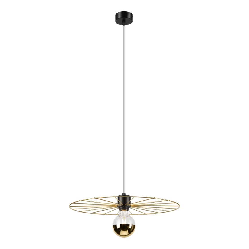 Lustra ar auklu MONTANA 1xE27/15W/230V d. 45 cm zelta/melna
