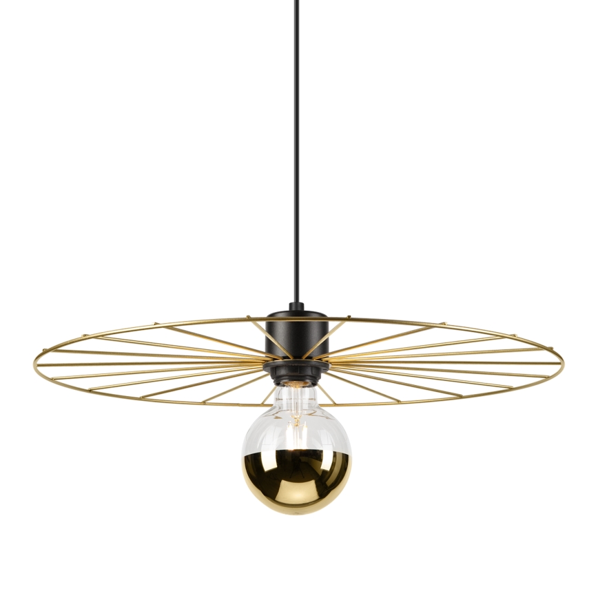 Lustra ar auklu MONTANA 1xE27/15W/230V d. 45 cm zelta/melna