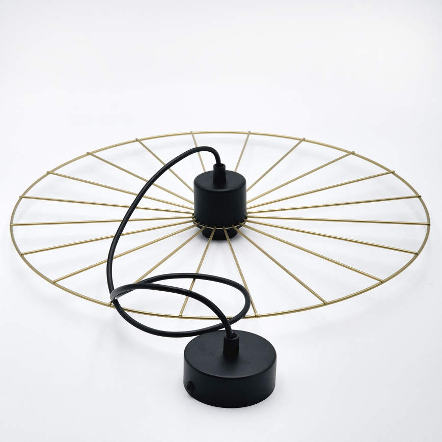 Lustra ar auklu MONTANA 1xE27/15W/230V d. 45 cm zelta/melna