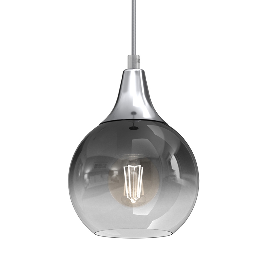Lustra ar auklu MONTE 1xE27/60W/230V d. 15 cm matēts hroms