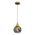 Lustra ar auklu MONTE 1xE27/60W/230V d. 15 cm zelta
