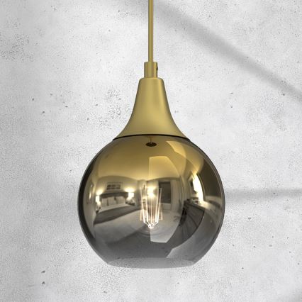 Lustra ar auklu MONTE 1xE27/60W/230V d. 15 cm zelta