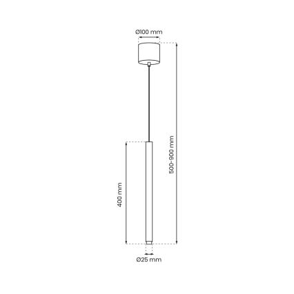 Lustra ar auklu MONZA 1xG9/8W/230V zelta